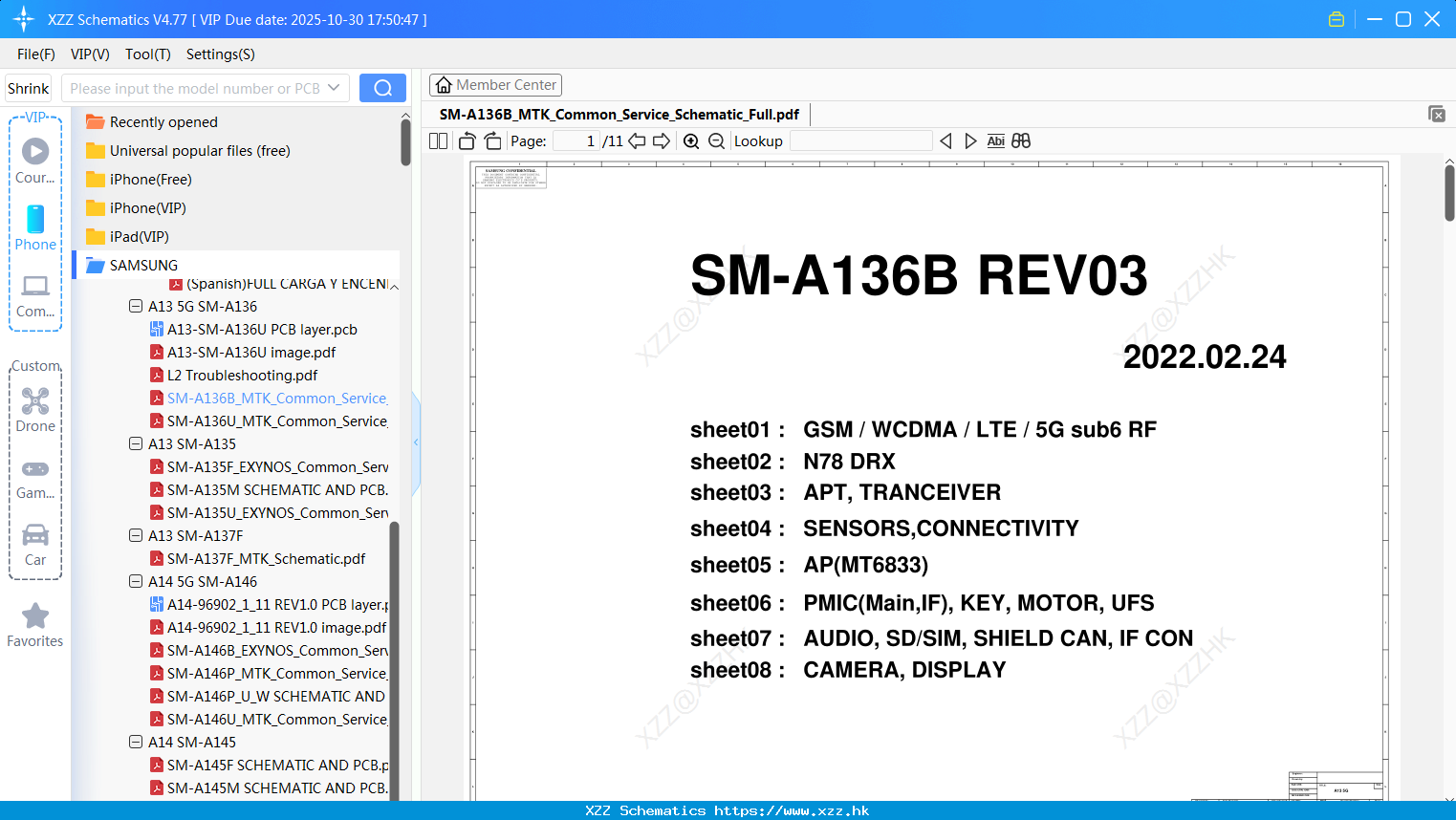Samsung SM-A136B_MTK_Common_Service_Schematic_Full